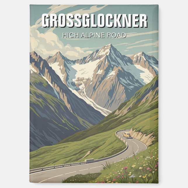 Grossglockner High Alpine Road Postcard Magnet (Front)