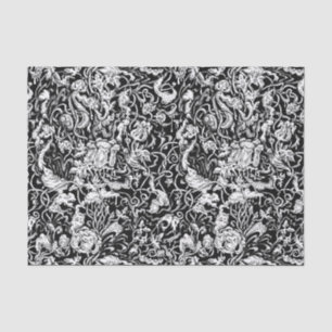 Grotesque Garden Black and White Tissue Paper