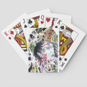 Grotesque Head & Sword Playing Cards