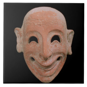 Grotesque mask, from Motya, 6th century BC (terrac Ceramic Tile