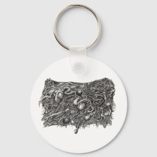 Grotesque Number 1, by Brian Benson Key Ring