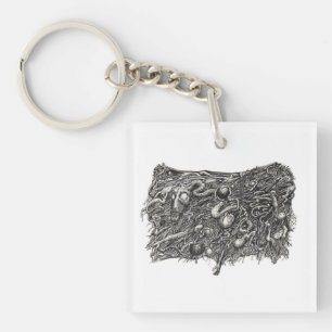 Grotesque Number 1, by Brian Benson Key Ring