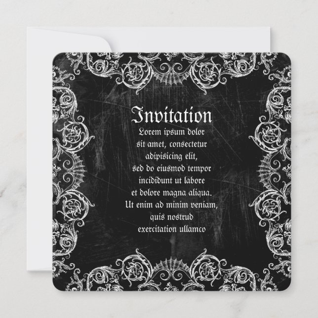 Grotesquerie Heart Invitation (Front)