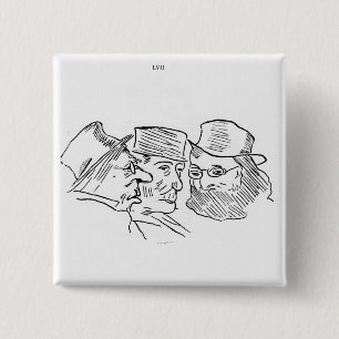 Grotesques 15 Cm Square Badge