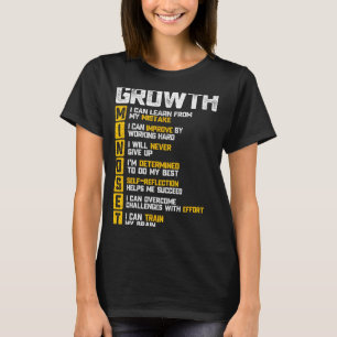 Groth Mindset Motivational Saying Inspirational Ro T-Shirt