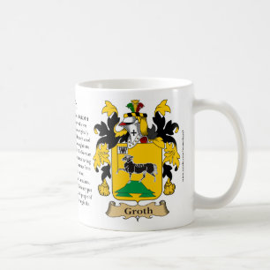 Groth, the Origin, the Meaning and the Crest Coffee Mug