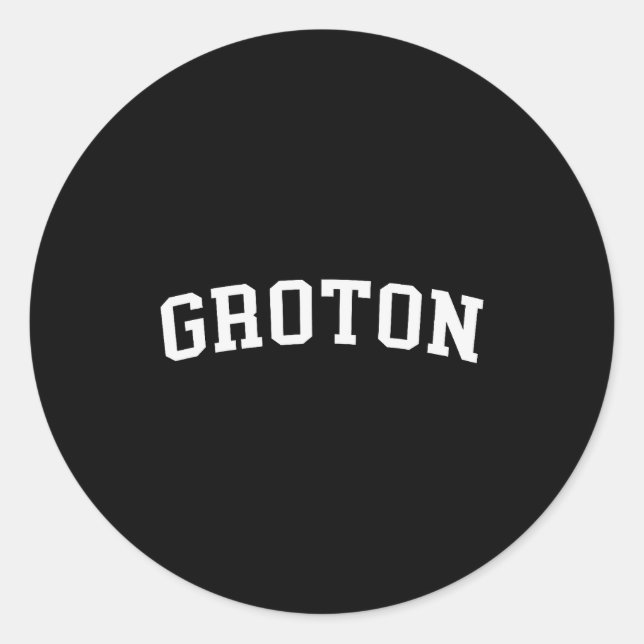 Groton  classic round sticker (Front)