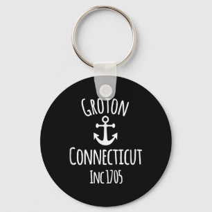 Groton Connecticut Sailing Boating Nautical Boat A Key Ring