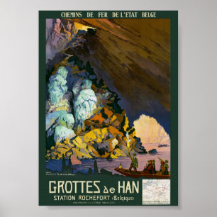 Grottes de Han Vintage Poster 1922