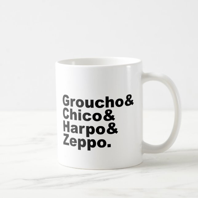 Groucho & Chico & Harpo & Zeppo Coffee Mug (Right)