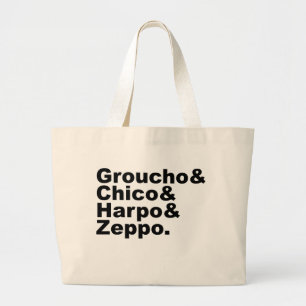 Groucho & Chico & Harpo & Zeppo Large Tote Bag