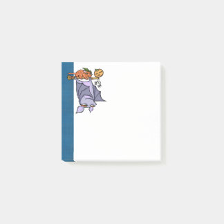 Grouchy Bat Cat Halloween 3" x 3" Post-it® Notes
