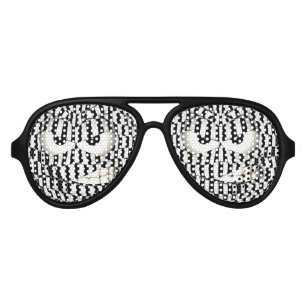 Grouchy Emoticon Aviator Sunglasses