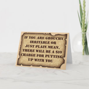 Grouchy Greeting Card