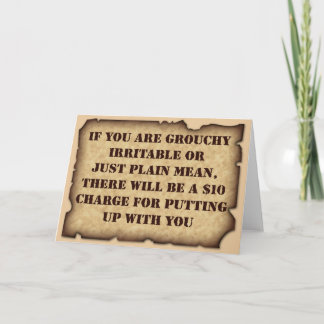 Grouchy Greeting Card