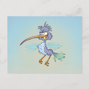 Grouchy Hummingbird Postcard
