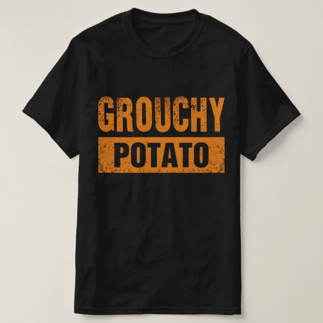 Grouchy Potato Couple Matching Thanksgiving T-Shirt (Design Front)
