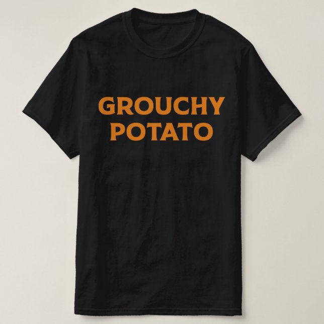Grouchy Potato Couple Matching Thanksgiving T-Shirt (Design Front)