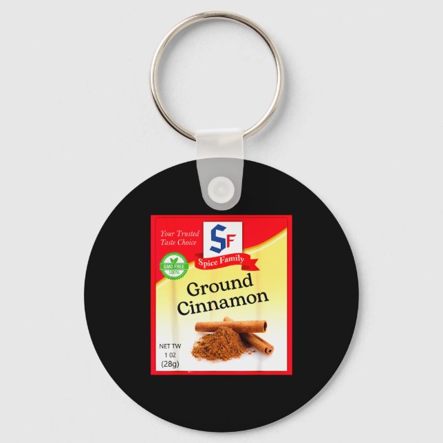 Ground Cinnamon Condiment Holiday Sce Group Costum Key Ring (Front)