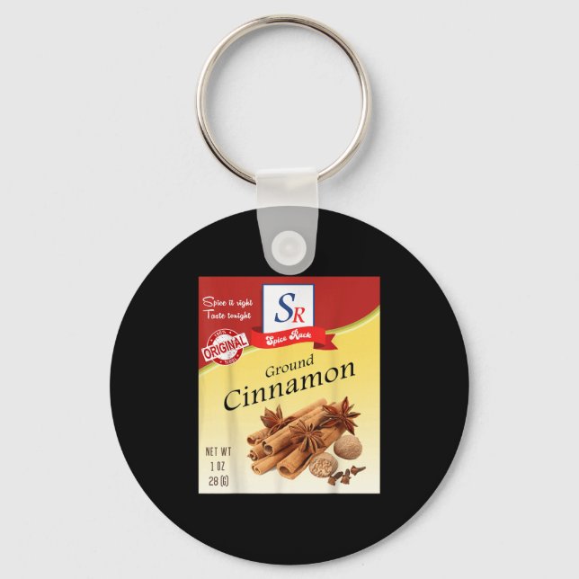 Ground Cinnamon Sce Condiment Costume Holiday Sce  Key Ring (Front)