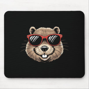 Ground Hog Animal Costume Sungles The Groundhog Da Mouse Pad
