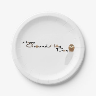 Ground Hog Day Paper Plate