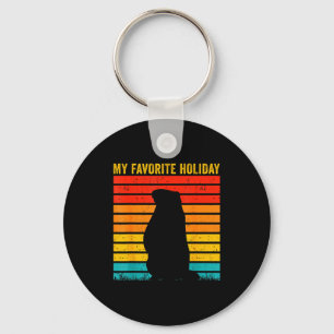 Ground Hog Day Shirt Decorations Costume Woodchuck Key Ring