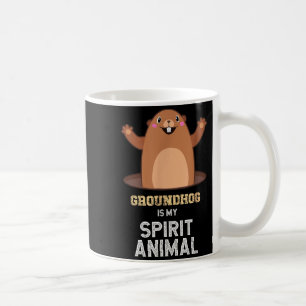 Ground Hog Is My Spirit Animal Graphic Funny Men W Coffee Mug