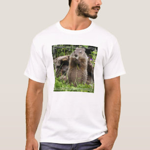 Ground Hog Munching on a Flower T-Shirt