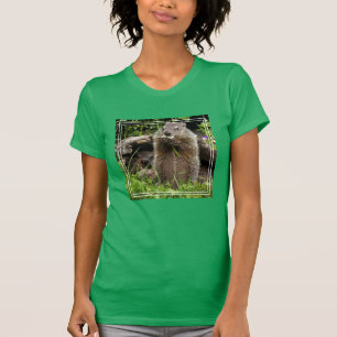 Ground Hog Munching on a Flower T-Shirt