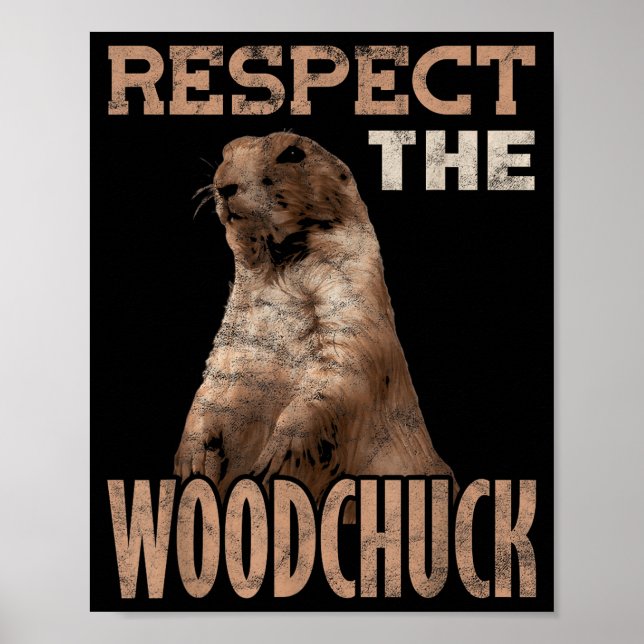 Ground Hog Respect The Woodchuck  Poster (Front)
