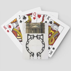 Ground plan and facade of the Pantheon, Rome, from Playing Cards