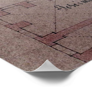Ground plan Dresden Green Vault Grünes Gewölbe Poster