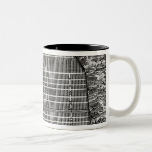 Ground Plan of Canton, China Two-Tone Coffee Mug