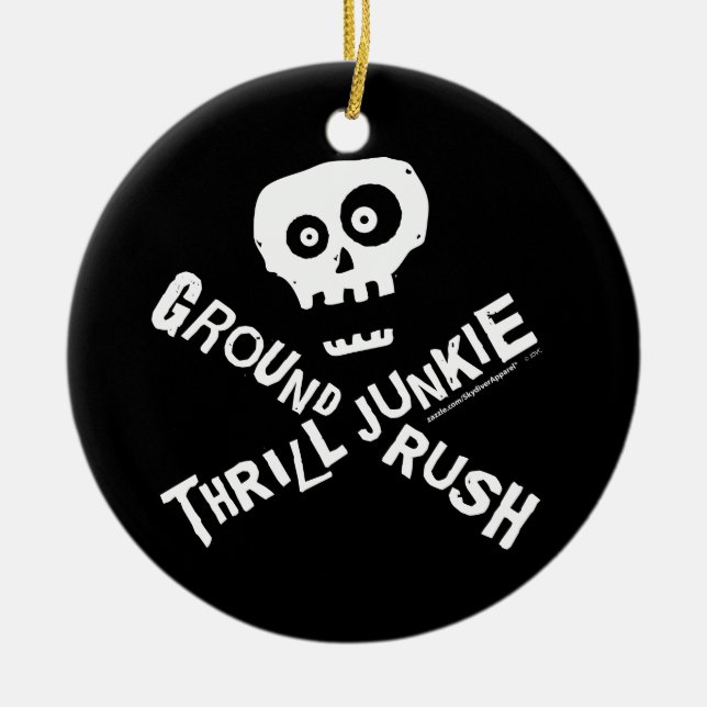 Ground Rush Skydiver Ceramic Ornament (Front)