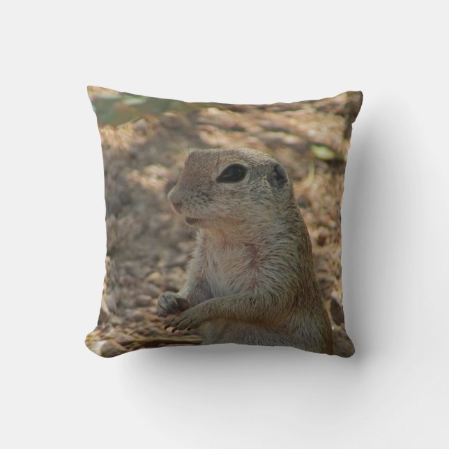 Ground Squirrel Nature Photo Desert Animal Cushion (Front)