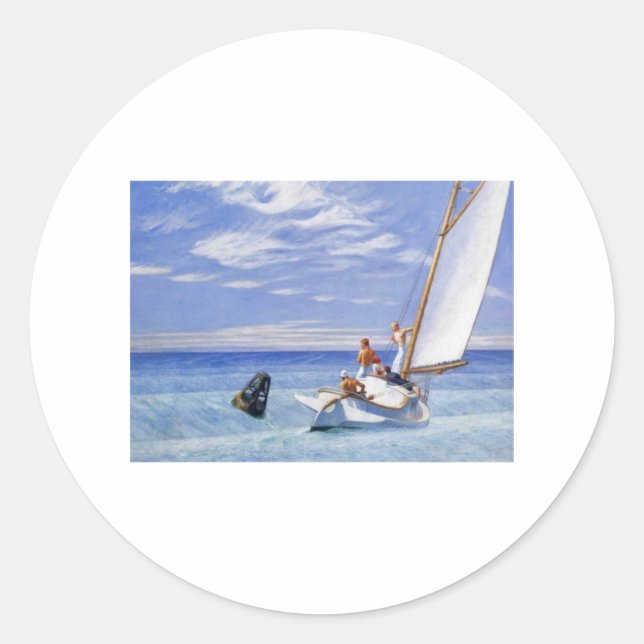Ground Swell Hopper - Edward Hopper Classic Round Sticker (Front)