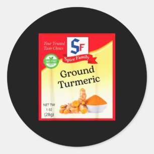 Ground Turmeric Condiment Costume Holiday Sce Cost Classic Round Sticker