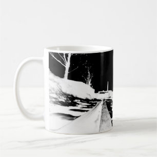 Ground View Of Rail Road Tracks - negative Coffee Mug