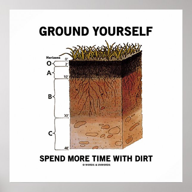 Ground Yourself Spend More Time With Dirt (Humour) Poster (Front)