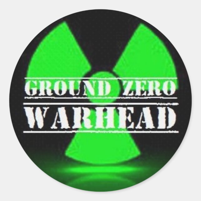 Ground Zero Warhead Classic Round Sticker (Front)