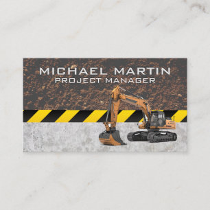 Groundbreaking Developer Construction Excavator Business Card