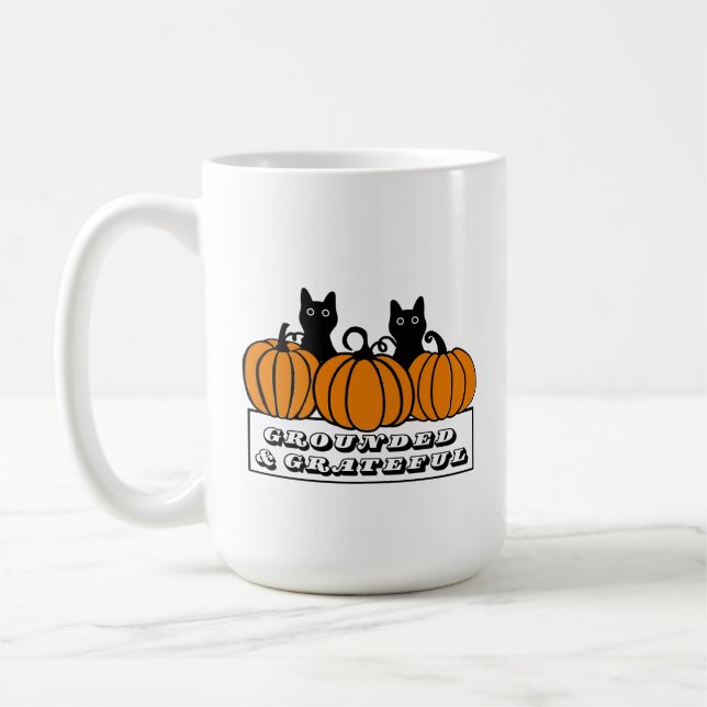 Grounded and Grateful Coffee Mug (Left)