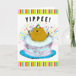 groundhog birthday greeting card