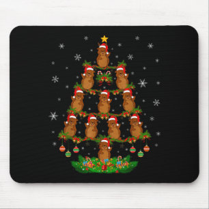 Groundhog Christmas Tree Funny Xmas Lover Mouse Pad