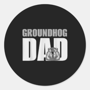 Groundhog Dad Shirt Groundhog Lover Groundhogs _1  Classic Round Sticker