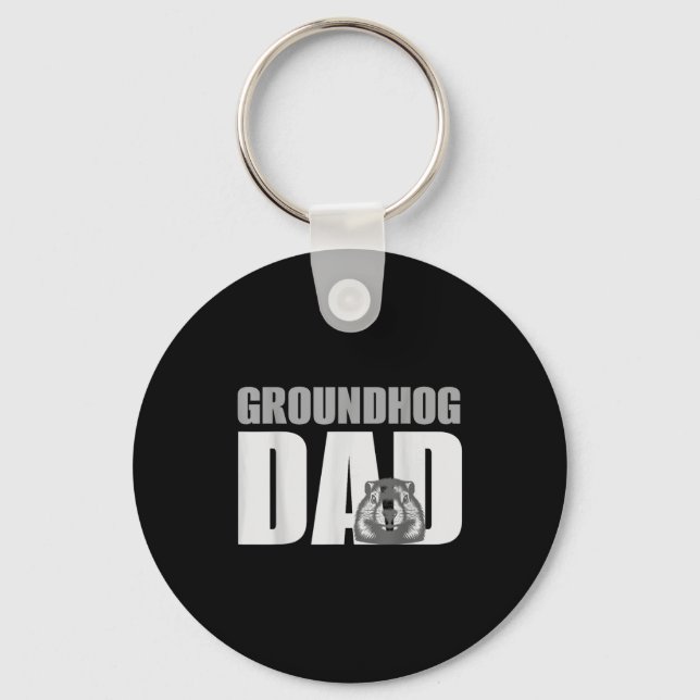 Groundhog Dad Shirt Groundhog Lover Groundhogs _1  Key Ring (Front)