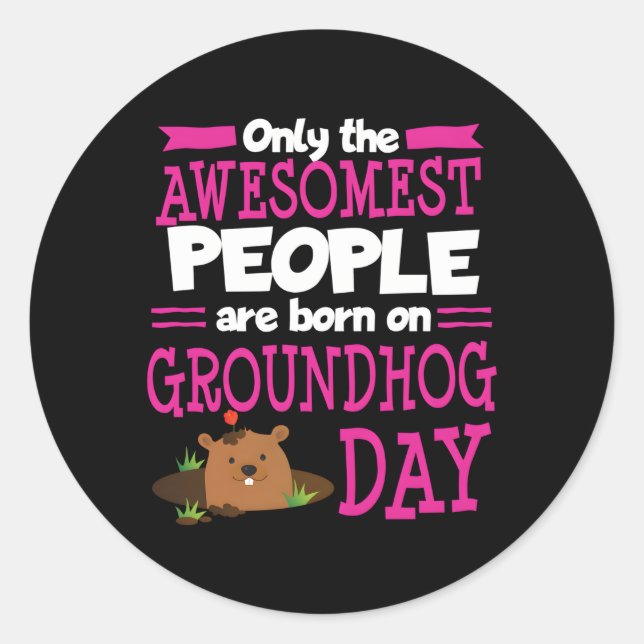 Groundhog Day 2020 Best Friend Son Classic Round Sticker (Front)