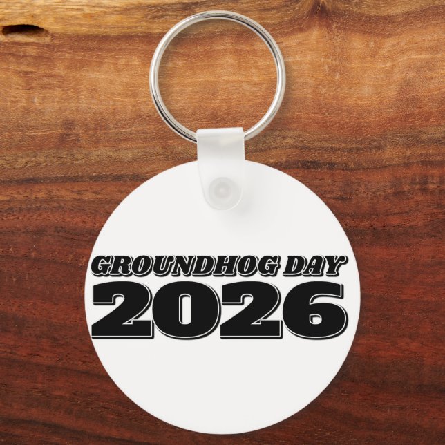 Groundhog Day 2026 Key Ring (Back)