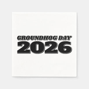 Groundhog Day 2026 Napkin